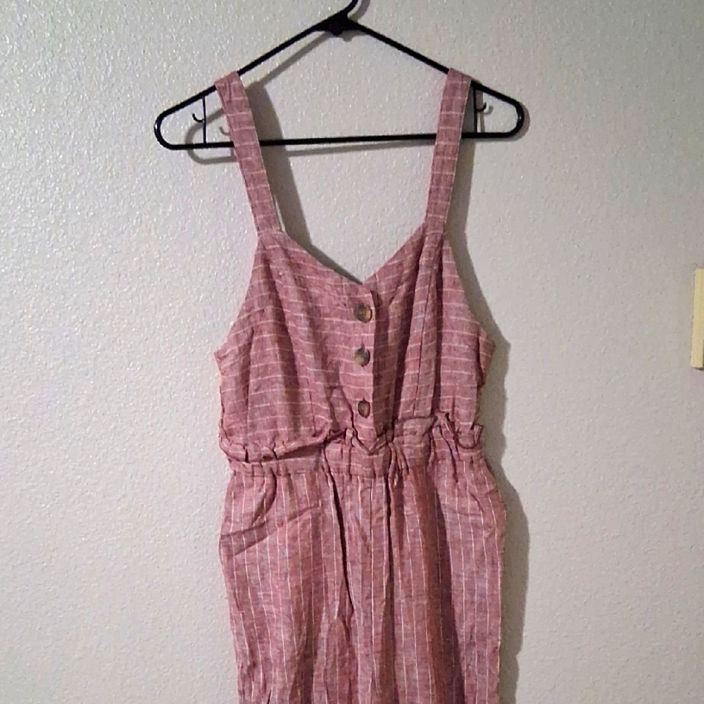 Romeo & Juliet Womens Jumpsuit Red White Size M